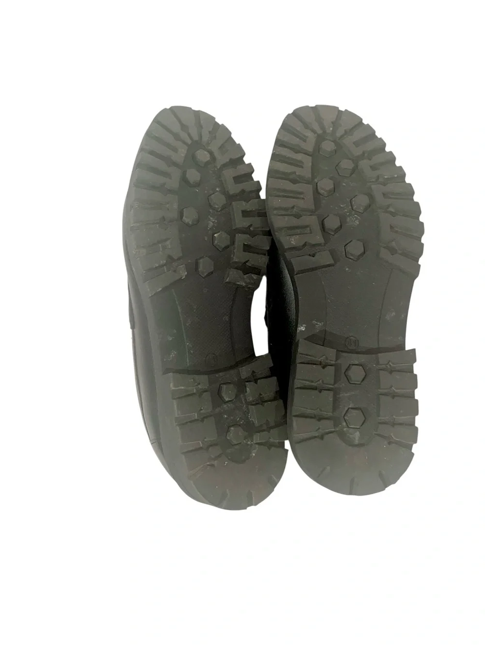 Serra Black Lug-Sole Penny Loafers